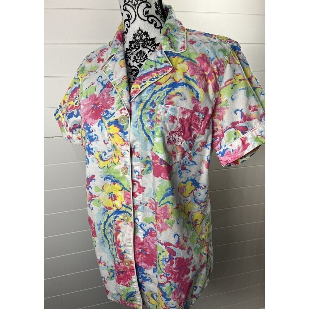 Lauren Ralph Lauren Pajama Top Womens Sz Medium Cozy/Comfy Dreamcore